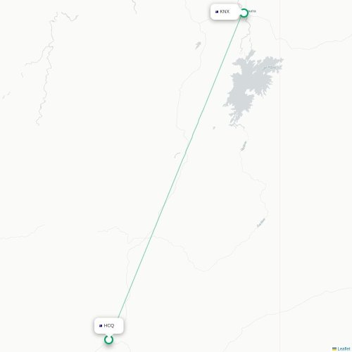 Halls Creek-Occidentale - Kununurra-Occidentale carte du vol direct