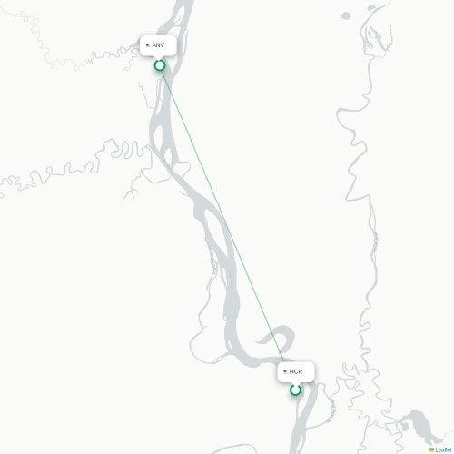 Mapa lotu bezpośredniego Holy Cross – Anvik
