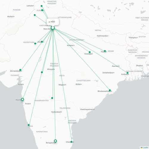 Ghāziābād – Adampur suoran lennon kartta