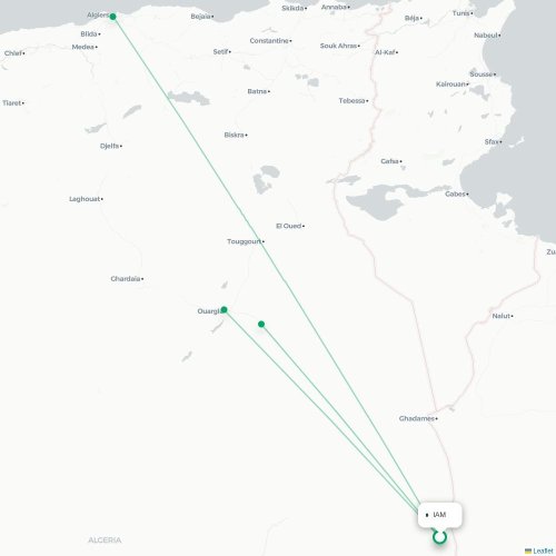 Route map Zarzaitine  IAM airport