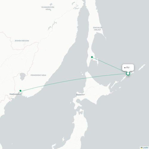 Route map Iturup Island  ITU 