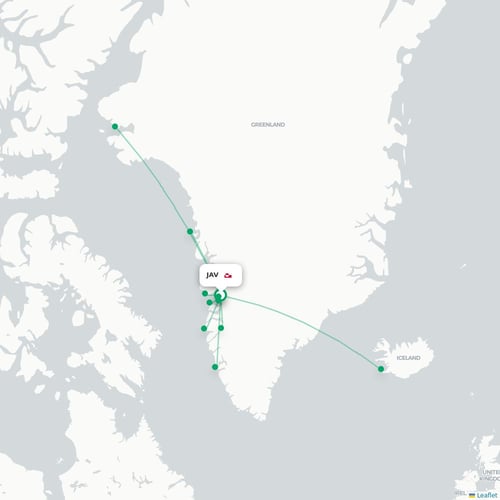 JAV routes and destination map