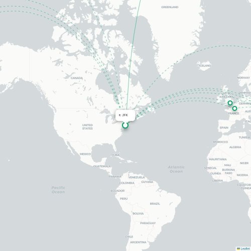Mapa lotu bezpośredniego Nowy Jork – Singapur
