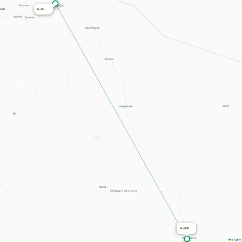 Djidjiga - Kabri Dar carte du vol direct