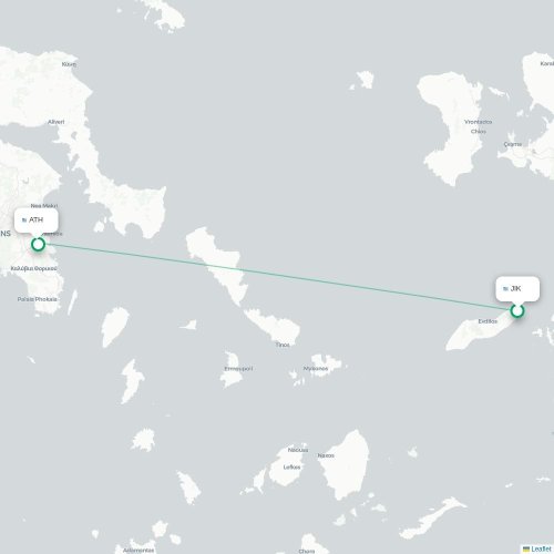 Agios Kirykos - Athènes carte du vol direct
