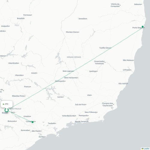 Route map Bauru  JTC airport