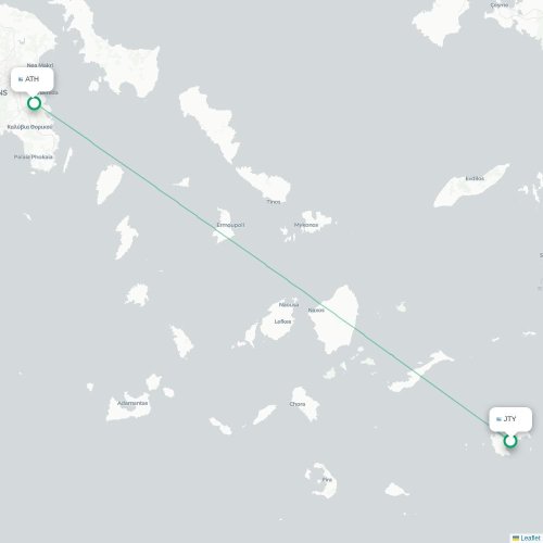 Astypálaia - Athènes carte du vol direct