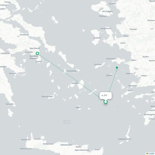 Route map Astypalaia  JTY 