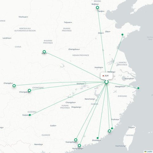 Mapa lotu bezpośredniego Chizhou – Shenzhen