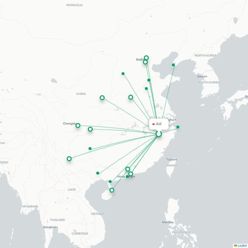 Mapa lotu bezpośredniego Quzhou – Haikou