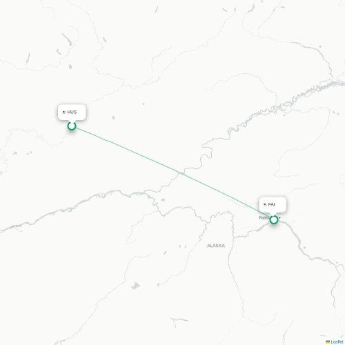 Mapa lotu bezpośredniego Birch Creek – Fairbanks