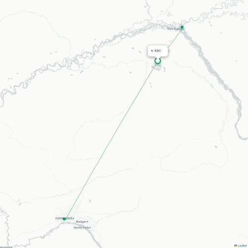 Route map Birch Creek  KBC airport