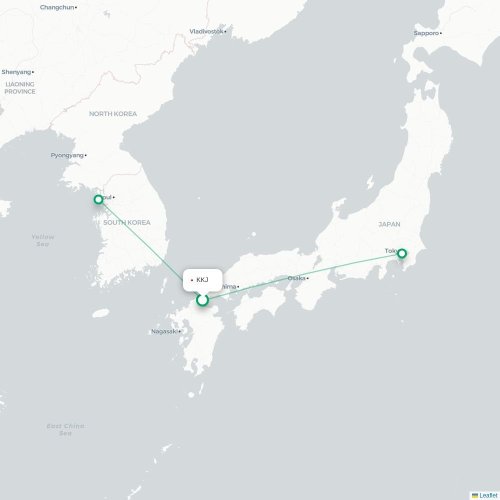 Route map Kitakyushu  KKJ airport