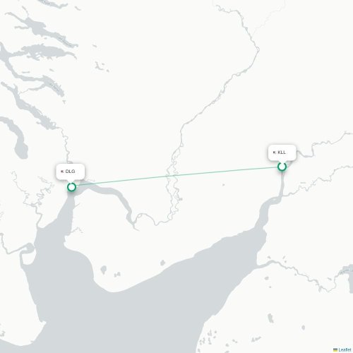 Mapa lotu bezpośredniego Levelock – Dillingham