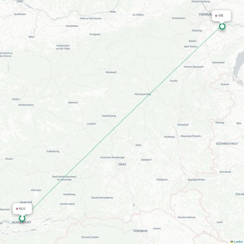 Klagenfurt - Vienne carte du vol direct