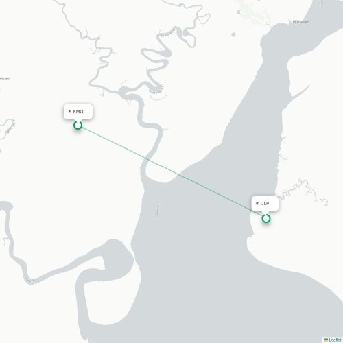 Mapa lotu bezpośredniego Manokotak – Dillingham