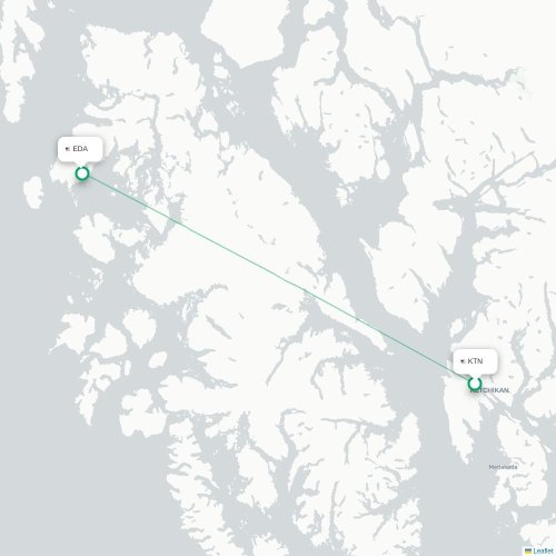Mapa lotu bezpośredniego Ketchikan – Edna Bay