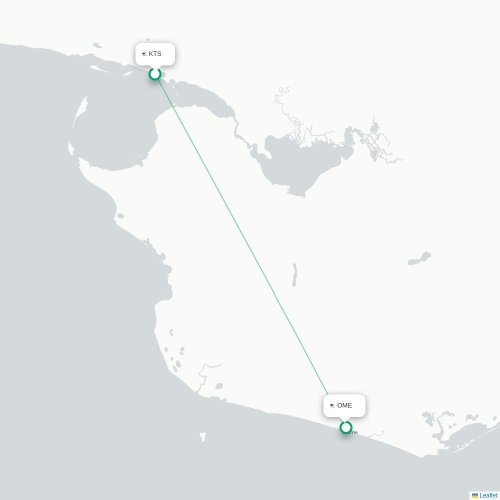 Mapa lotu bezpośredniego Brevig Mission – Nome