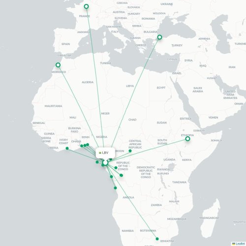 Route map Libreville  LBV airport