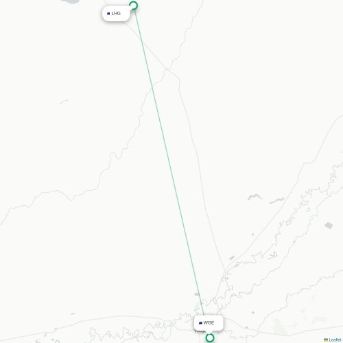 Route map Lightning Ridge  LHG airport