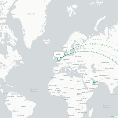 Mapa lotu bezpośredniego Londyn – Chongqing