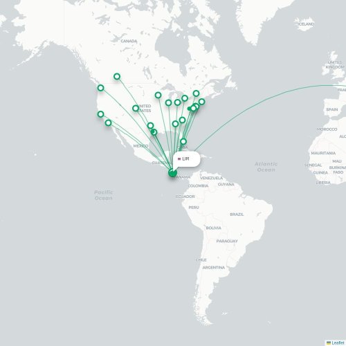 LIR routes and destination map