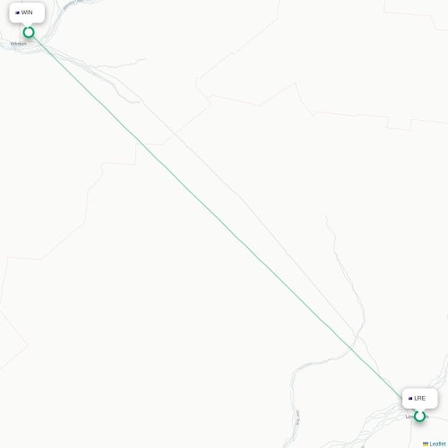 Mapa lotu bezpośredniego Longreach – Winton