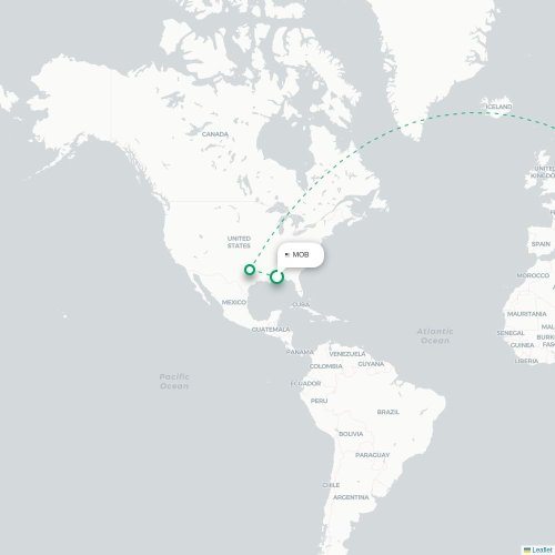 Mapa de vuelo directo Lar - Doha