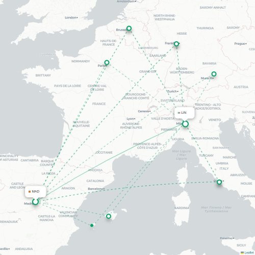 Madrid - Milan carte du vol direct