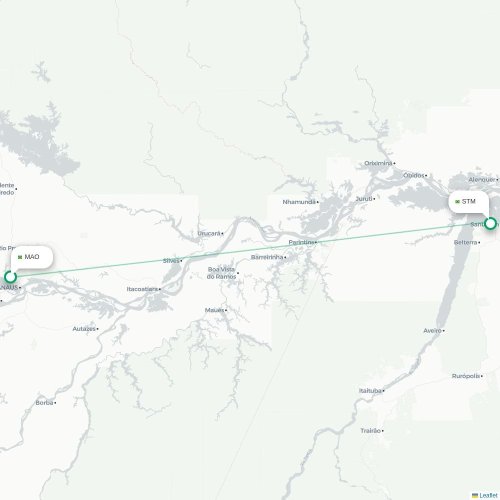Manaus - Santarém carte du vol direct