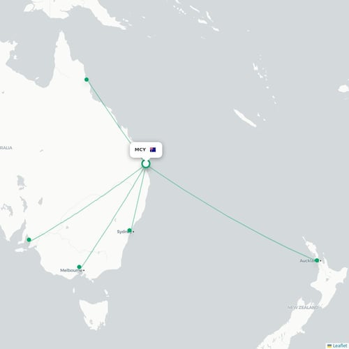 Route map Maroochydore  MCY 