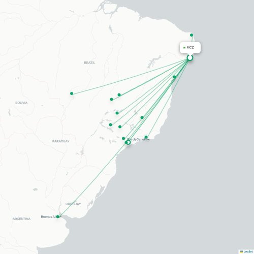 Mapa lotu bezpośredniego Maceió – Buenos Aires