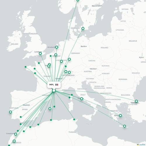 MPL routes and destination map