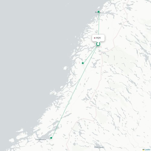 Route map Mo I Rana  MQN 