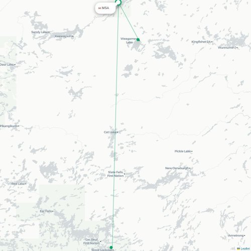 MSA routes and destination map
