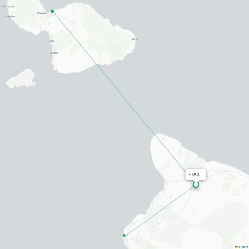 Mapa de vuelo directo Waimea (Big Island) - Kailua-Kona