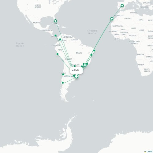 MVD routes and destination map