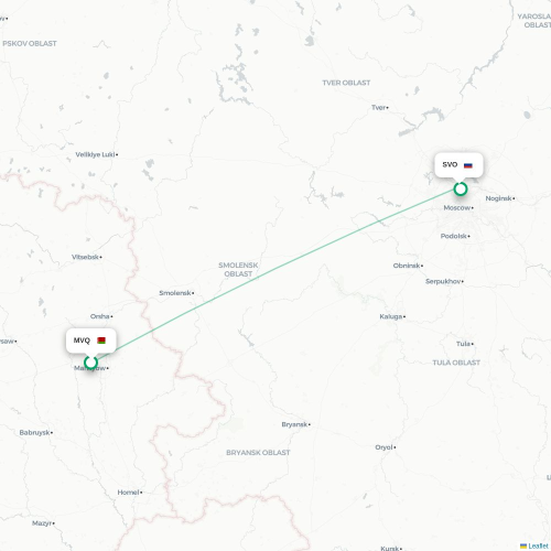 Route map Mogilev  MVQ 