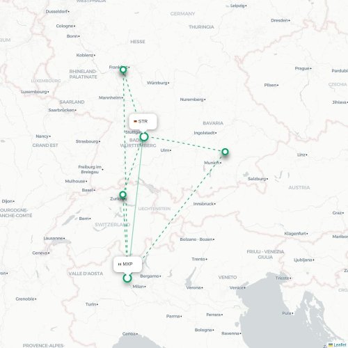 Milan - Stuttgart carte du vol direct