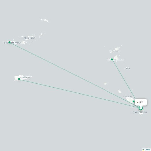 Route map Charlestown  NEV airport