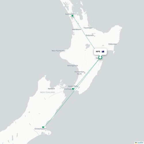 NPE routes and destination map