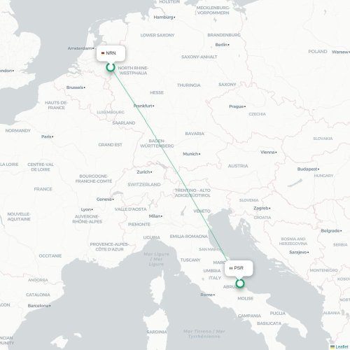 Düsseldorf - Pescara carte du vol direct