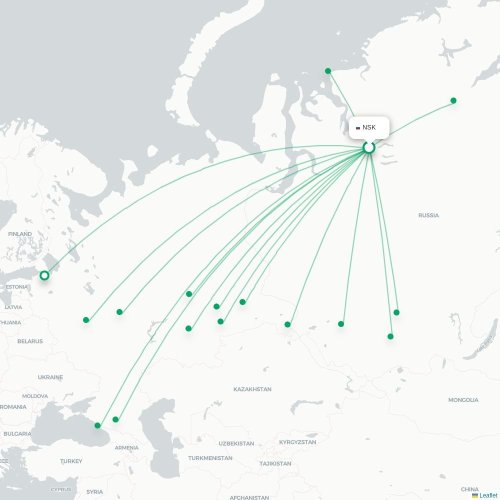 NSK routes and destination map