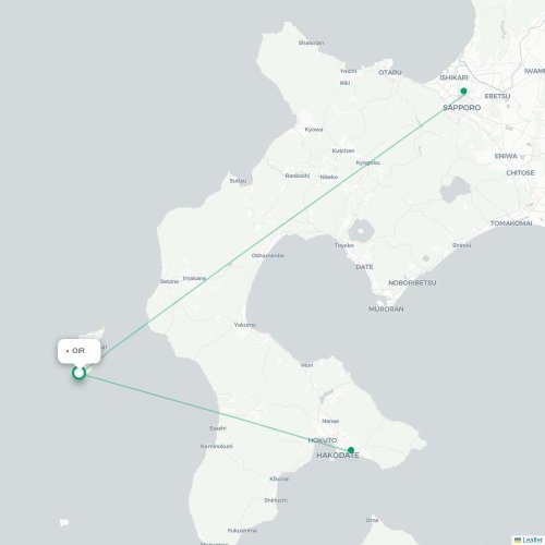 Route map Okushiri  OIR airport