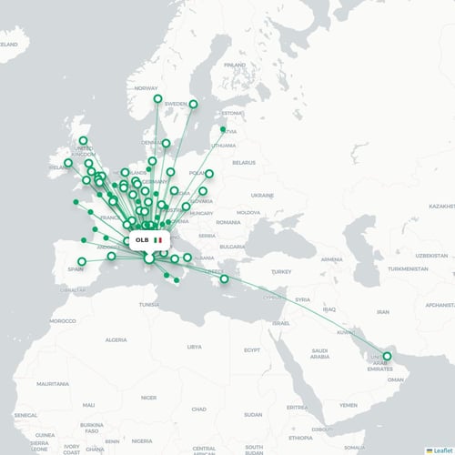 OLB routes and destination map