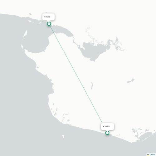 Mapa lotu bezpośredniego Nome – Brevig Mission