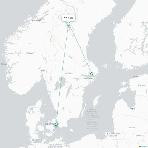 OSD routes and destination map