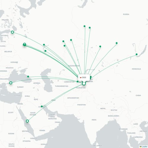 Route map Osh  OSS 