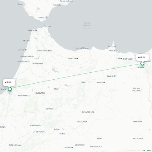 Oujda - Rabat carte du vol direct