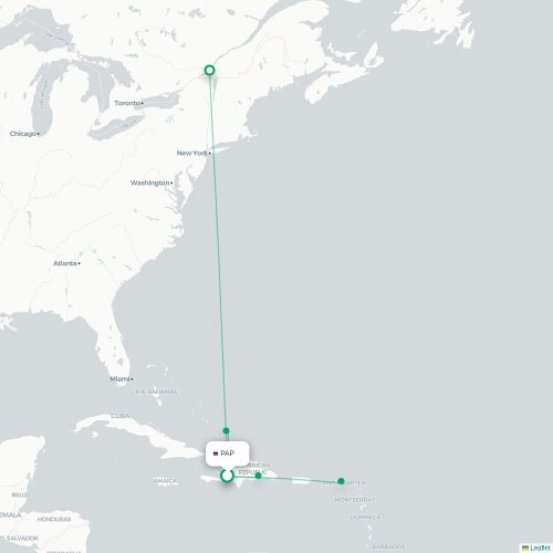 Route map Port-Au-Prince  PAP airport